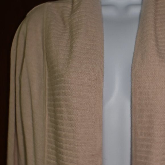 Lola Cardigan Small Medium Long Sleeve High Low Tan Open Front Sweater - Picture 7 of 14